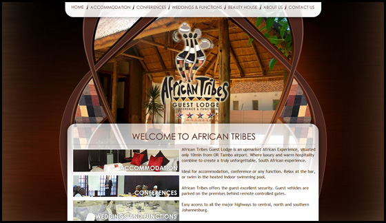 African Tribes Guest Lodge, home page